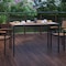 Flash Furniture 30" x 48" Patio Table with Faux Teak Slatted Top XU-DG-UH3048-GG - alternate 1